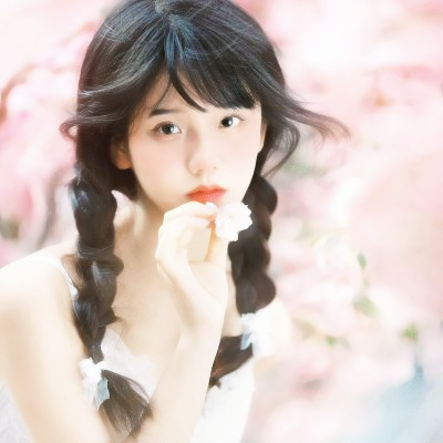 女生头像带花唯美清纯图片
