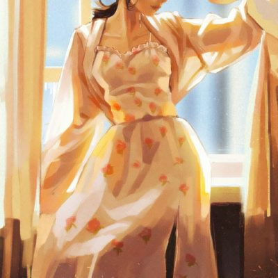 温柔气质女生头像手绘