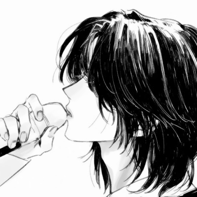黑白漫画男生头像