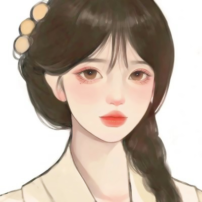 手绘高冷动漫女生头像