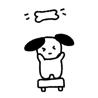 卡通版小狗头像简笔画图片