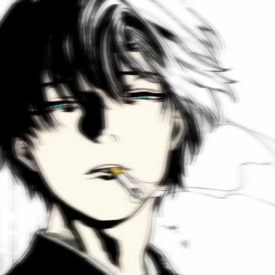 动漫黑白头像男帅气