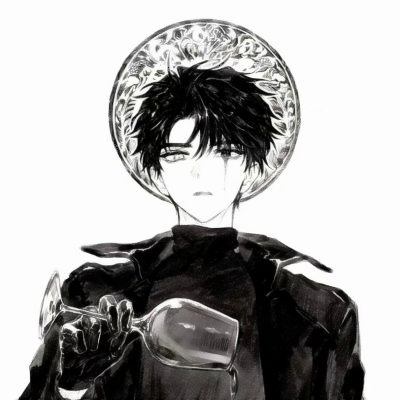 黑白漫画男生头像