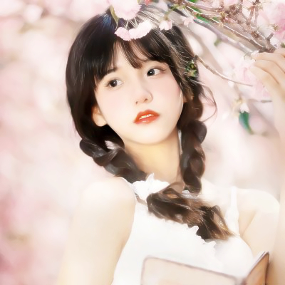 女生头像带花唯美清纯图片