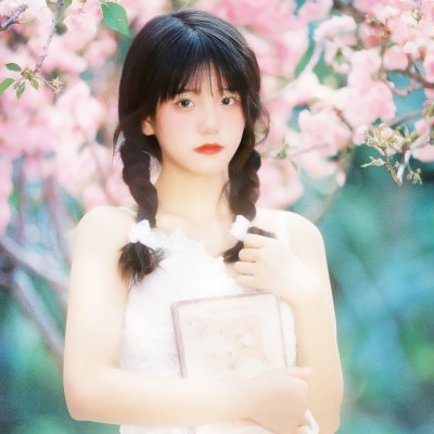 女生头像带花唯美清纯图片