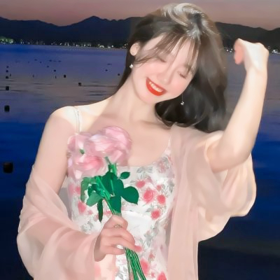 女生捧花唯美头像
