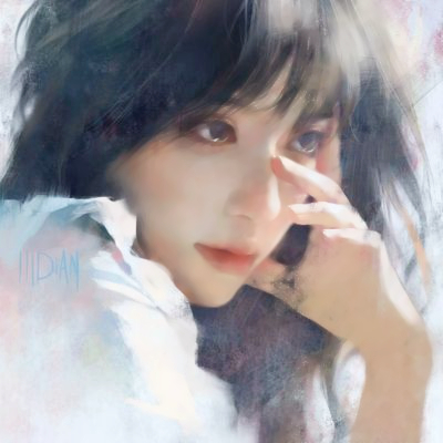 女生头像油画唯美图片