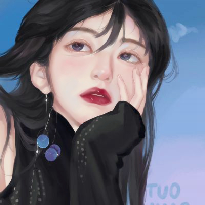 女生头像干净高冷插画