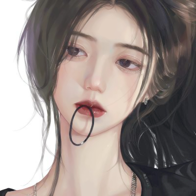 女生头像干净高冷插画