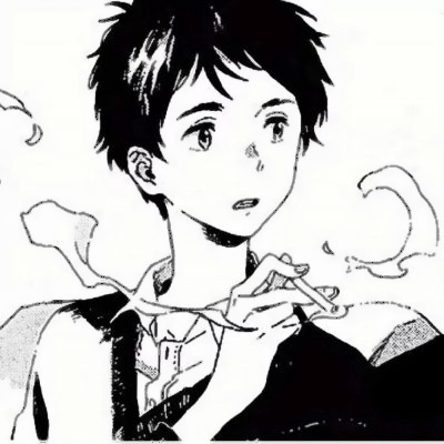 黑白漫画头像男生炫酷帅气高清图片