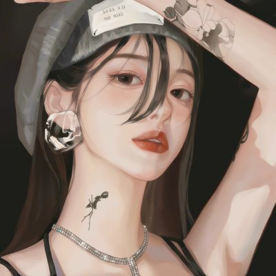女生头像干净高冷插画