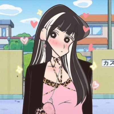 蜡笔小新风辣妹手绘头像