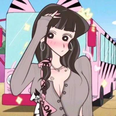 蜡笔小新风辣妹手绘头像