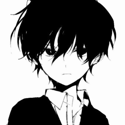 黑白漫画头像男生炫酷帅气高清图片