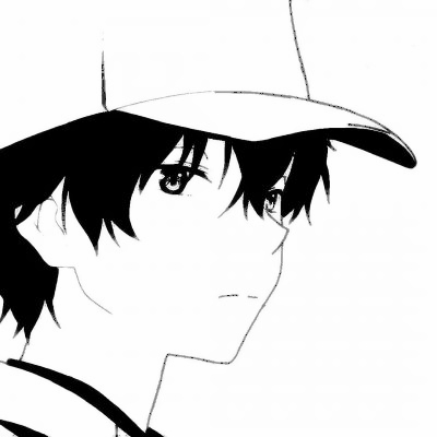 黑白漫画头像男生炫酷帅气高清图片