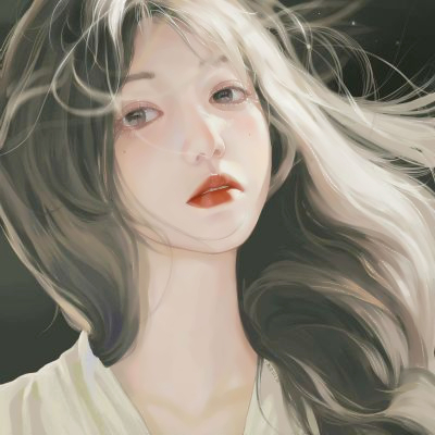女生头像干净高冷插画