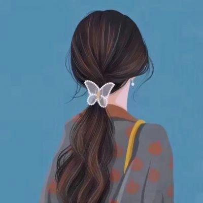 耐看的背影头像手绘女生图片