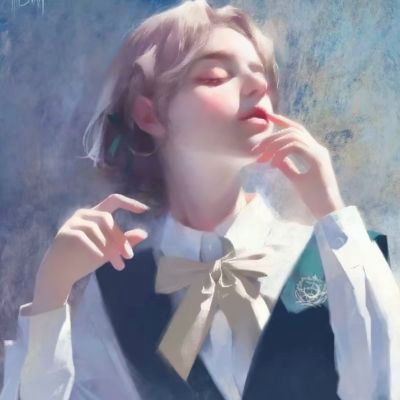 女生头像油画唯美图片