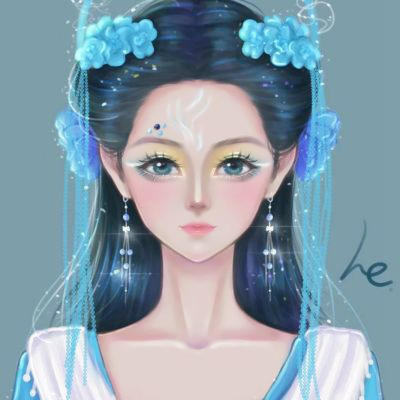 手绘古风仙女头像