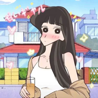 蜡笔小新风辣妹手绘头像