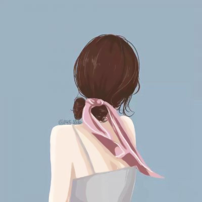 耐看的背影头像手绘女生图片