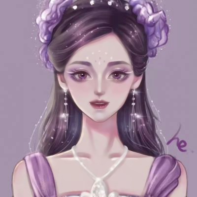 手绘古风仙女头像