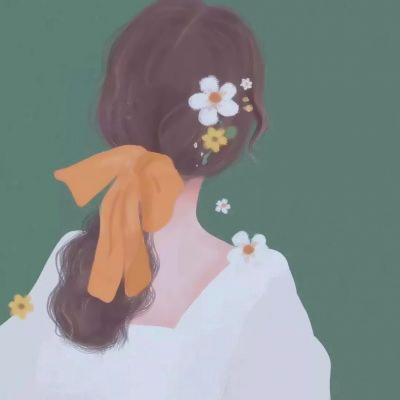 耐看的背影头像手绘女生图片