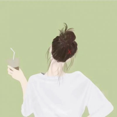 耐看的背影头像手绘女生图片