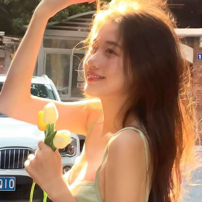 清新女生头像温柔仙气真人带花图片