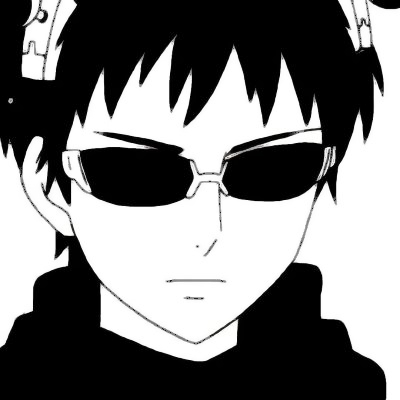 黑白漫画头像男生炫酷帅气高清图片