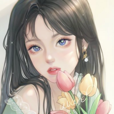 最美手绘头像女生