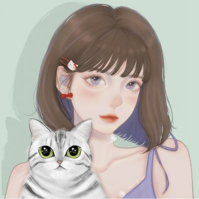 清新女生头像温柔仙气漫画手绘图片