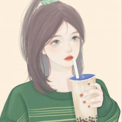 清新女生头像温柔仙气漫画手绘图片