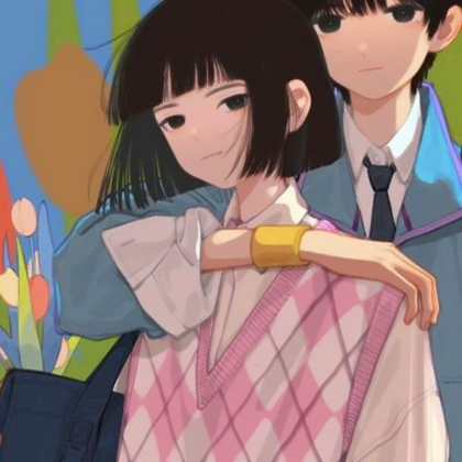 清新动漫情侣高清头像