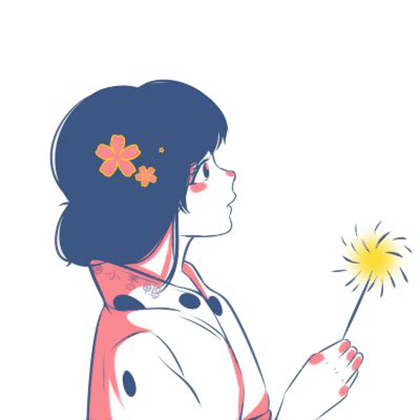 小众干净手绘情侣头像图片