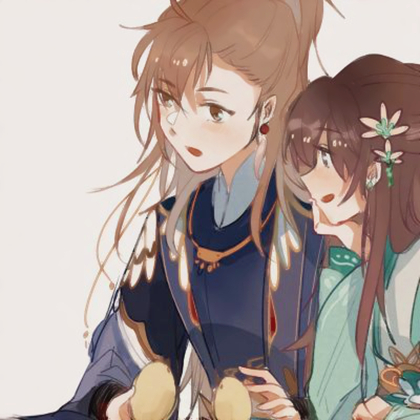 甜美动漫情侣头像小清新高清图片