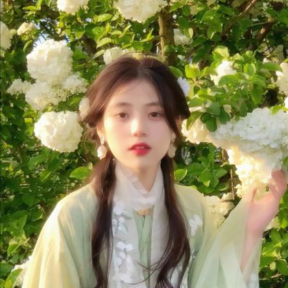 绣球花中女生清新头像图片