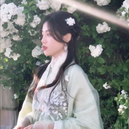 绣球花中女生清新头像图片