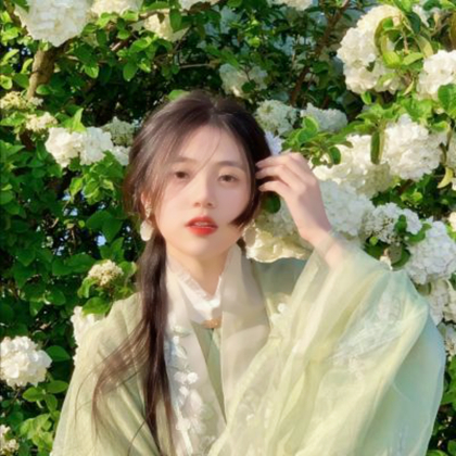 绣球花中女生清新头像图片