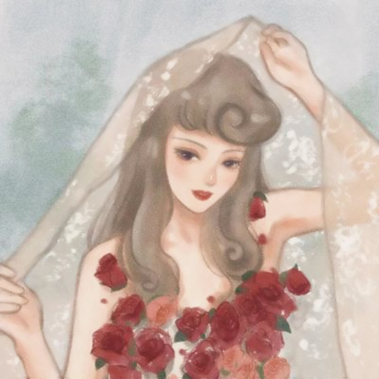 温柔干净气质唯美的手绘头像图片