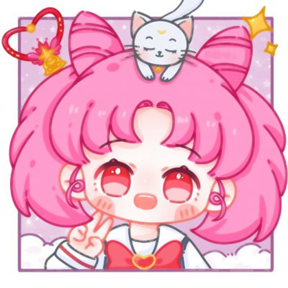手绘可爱美少女战士微信头像图片