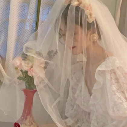 闺蜜头像两人真人婚纱