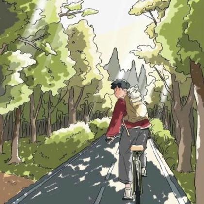 手绘插画简单男生头像图片