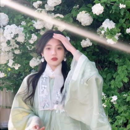 绣球花中女生清新头像图片