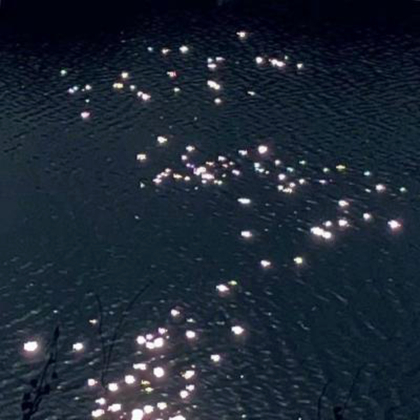 安静的夜晚水面风景头像图片