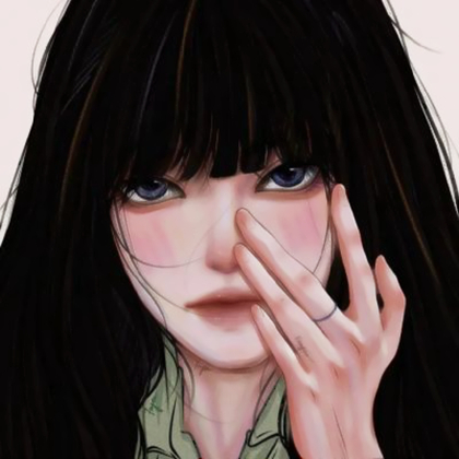 手绘美女图片头像气质