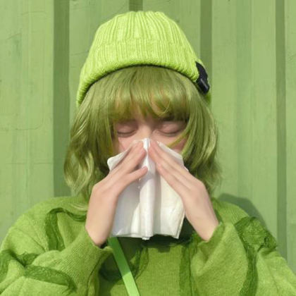 绿色头像真人女
