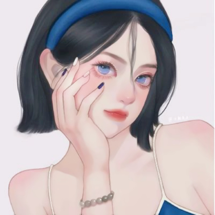 手绘美女图片头像气质