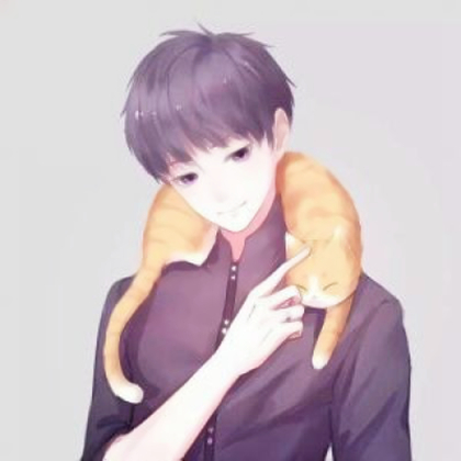 情侣单人抱猫头像