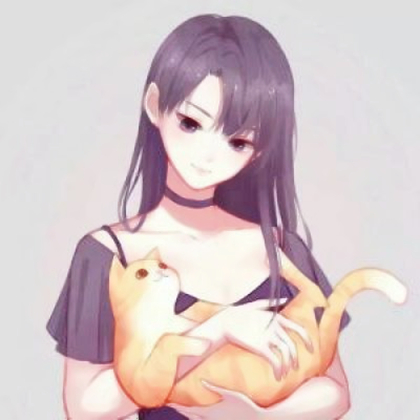情侣单人抱猫头像